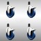 Service Caster 5 Inch 316SS Solid Poly Swivel 1-5/8 Inch Expanding Stem Caster Set Lock Brake SCC-SS316TTLEX20S514-SPUS-158-4 - alternate 1